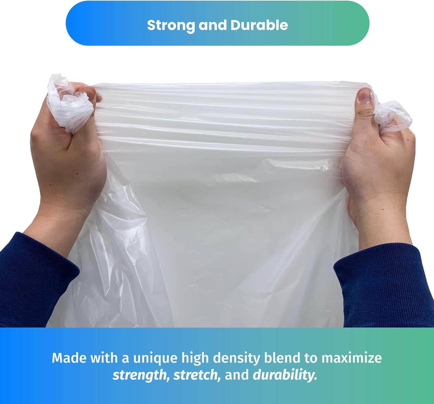 imageReli 12 Gallon Trash Bags 2000 Bags Clear Bathroom Strong Garbage
