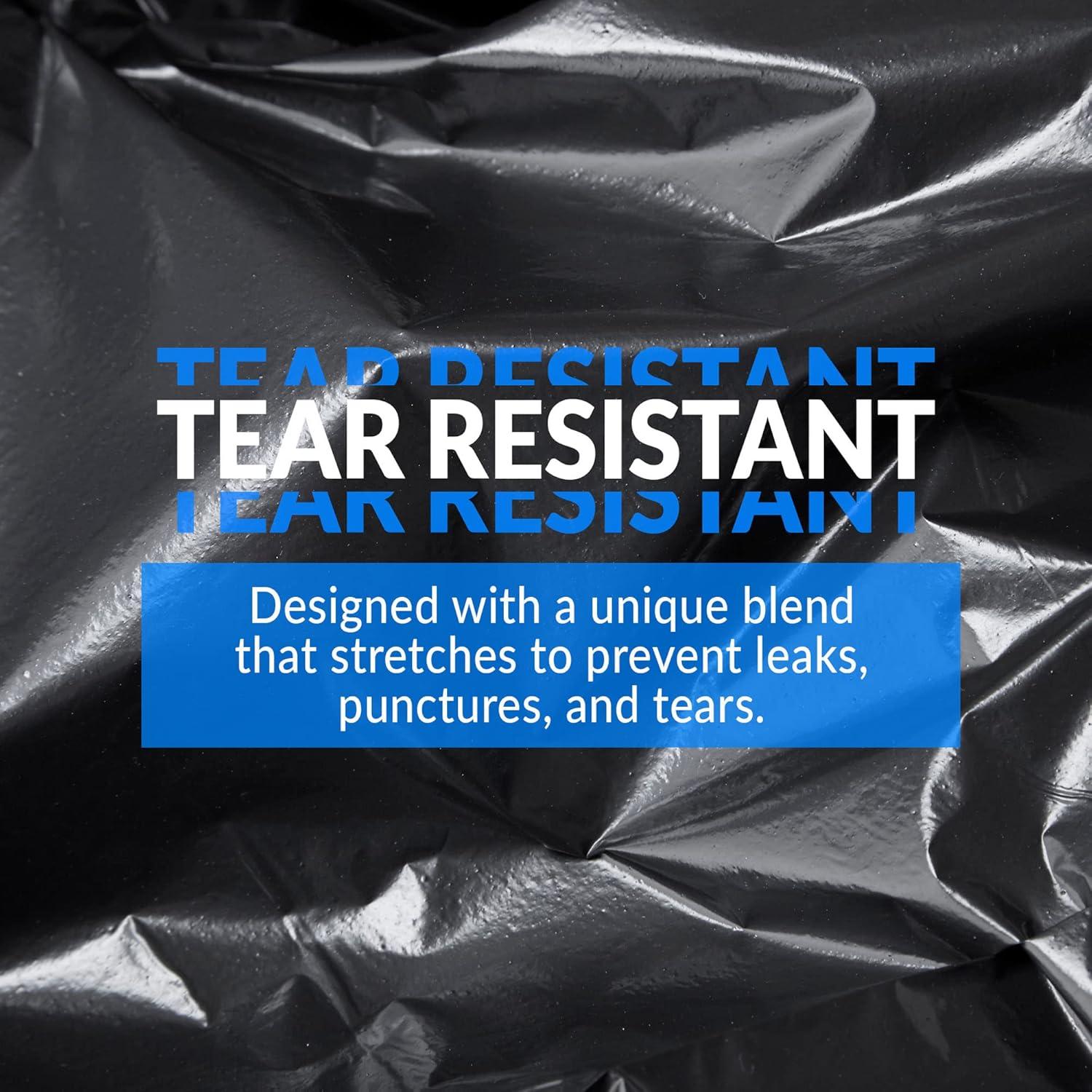 imageReli 1625 Gallon Trash Bags 500 Bags Black Home Kitchen Strong Garbage