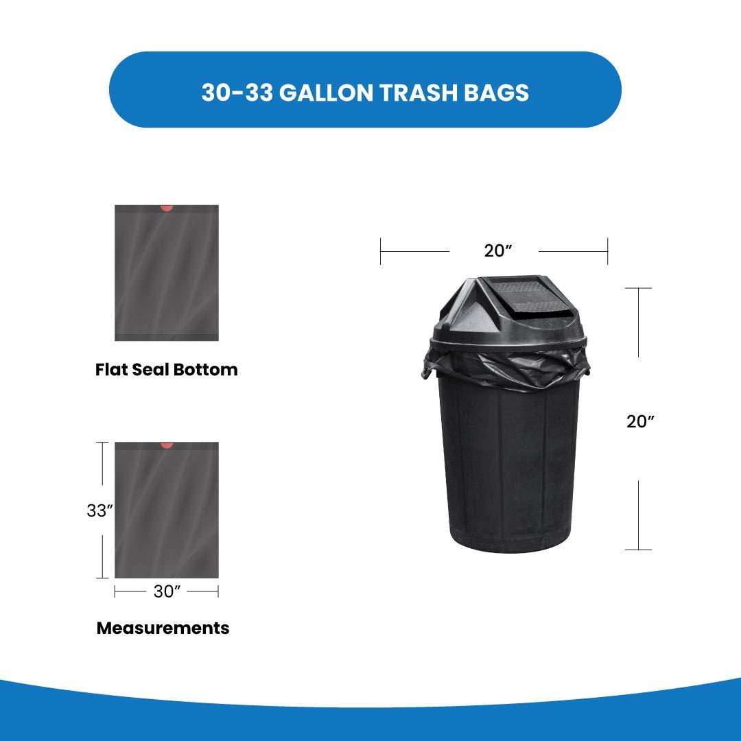 imageReli 30 Gallon Trash Bags Drawstring 250 Count Bulk Black 30 Gallon Garbage Bags Heavy Duty Large250