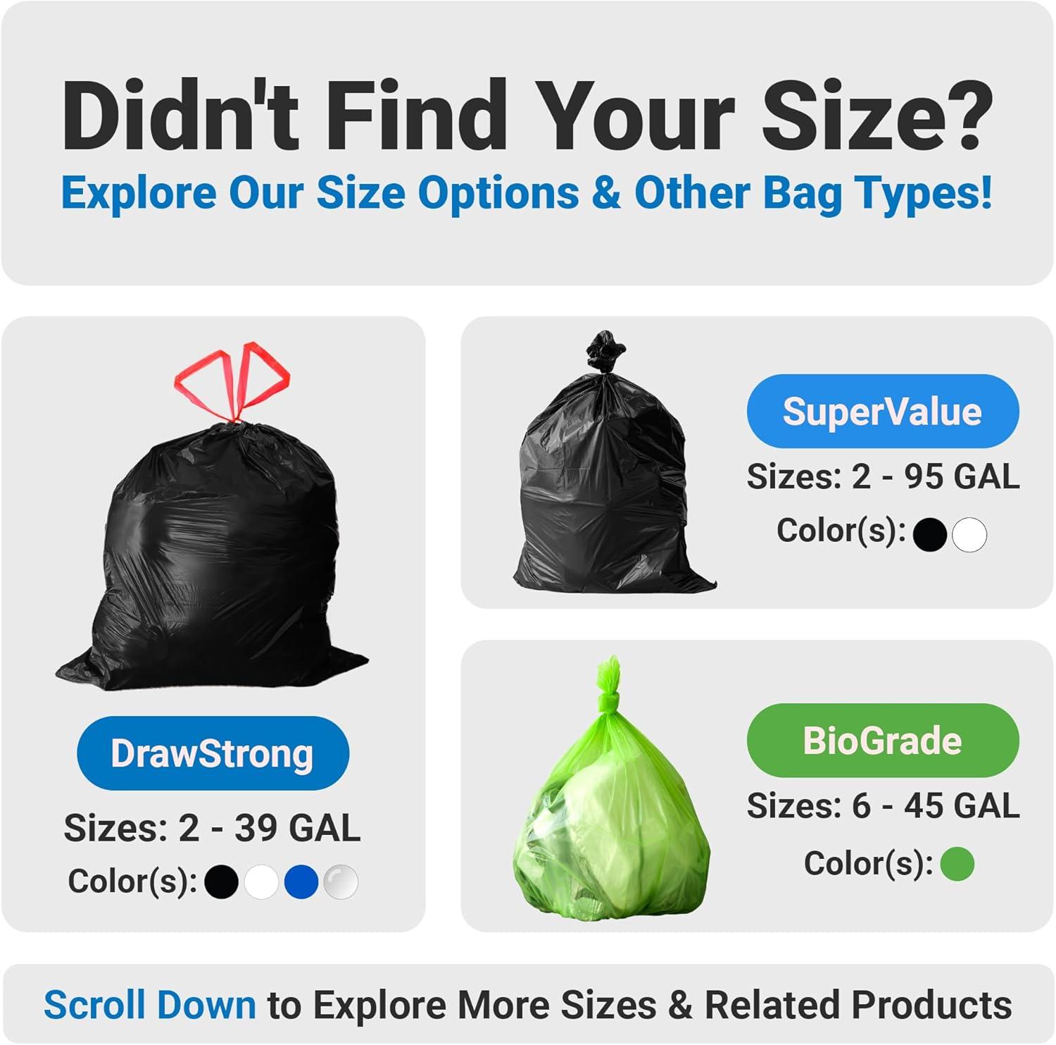 imageReli 30 Gallon Trash Bags Drawstring 25 Count Black Garbage Bags 30 Gallon Heavy Duty Large for Home amp Outdoor Use Drawstring