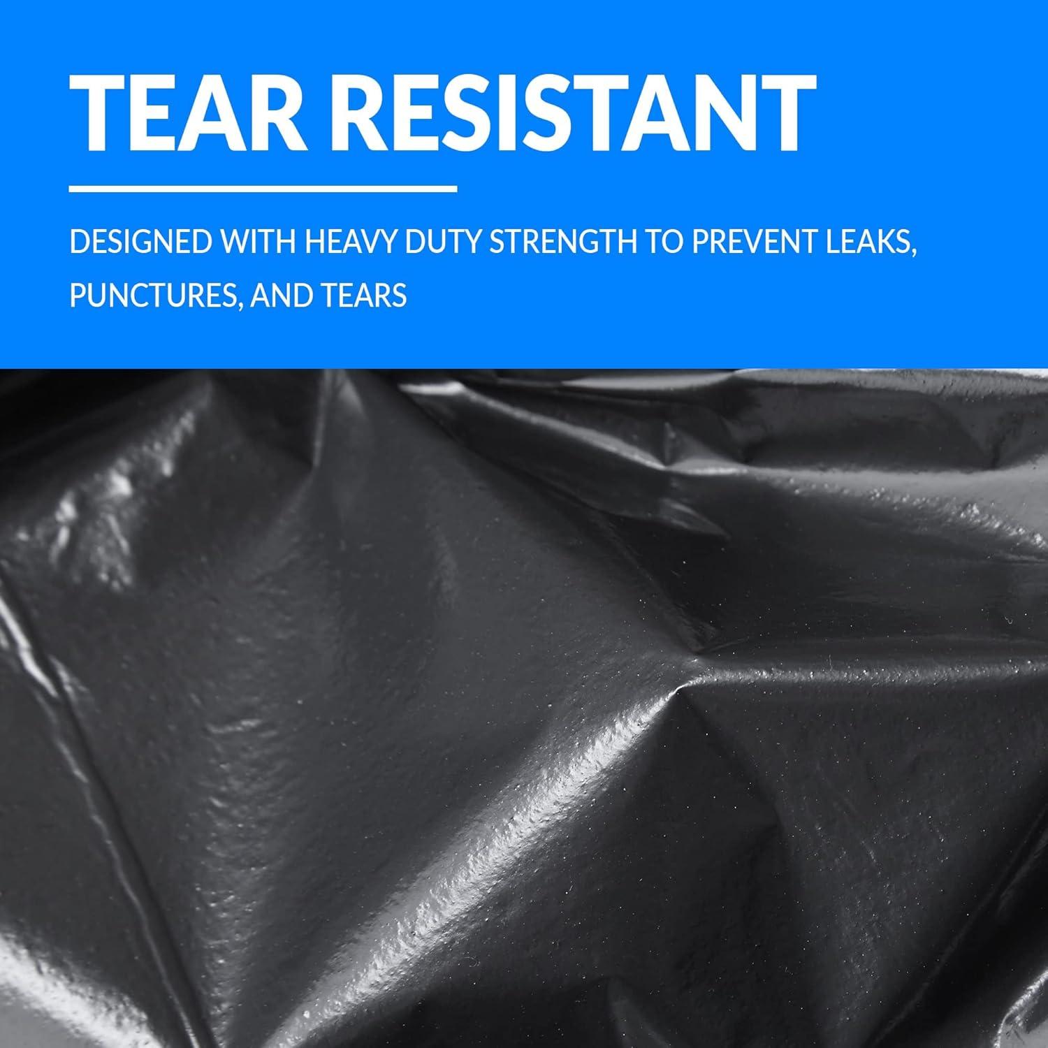 imageReli 5560 Gallon Trash Bags Heavy Duty 50 Bags 5060 Gallon Large Black Garbage Made in USA1 Count Pack of 50