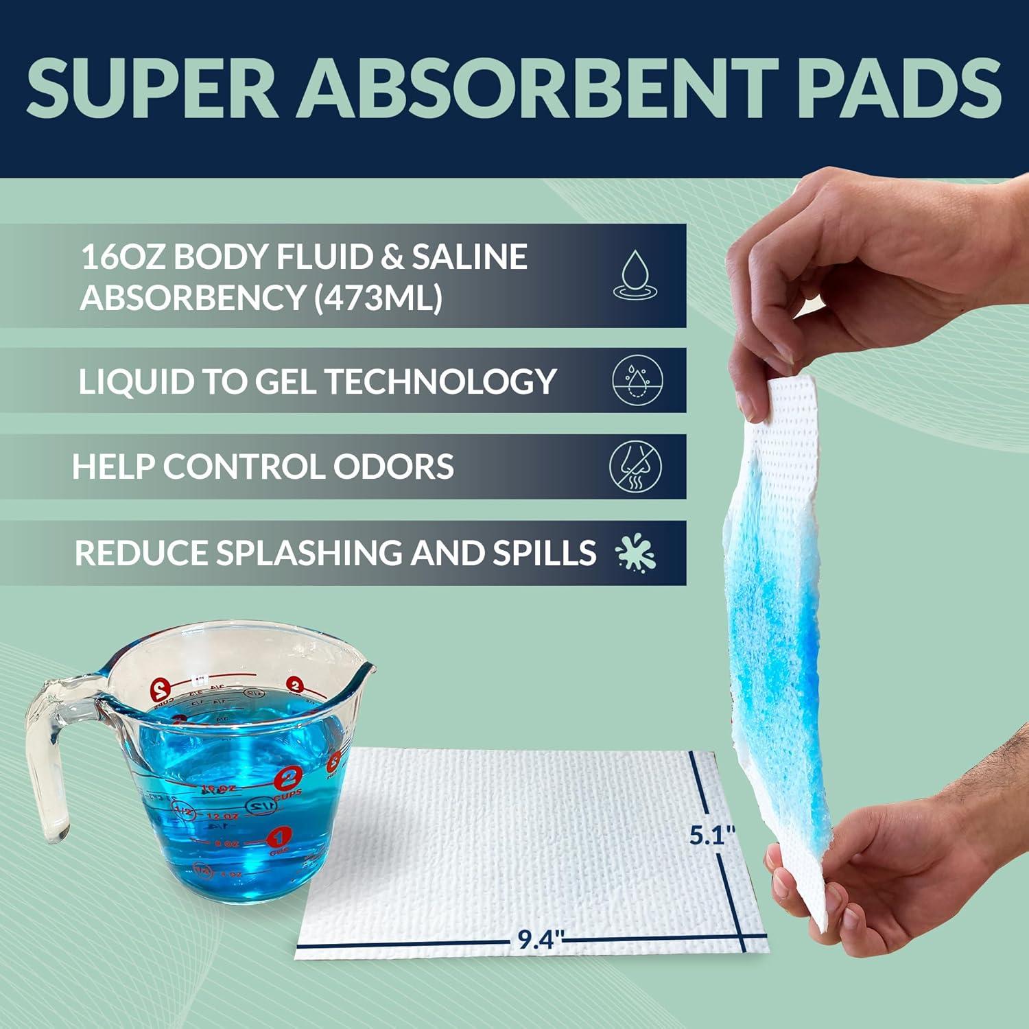 imageReli Commode Liners with Absorbent Pads Bulk 80 Pack 80 Each Liner and Pad Use in Bedside Toilet Chair Bucket Portable Toilet Poop Bags Disposable Bed LinerWaste Bags