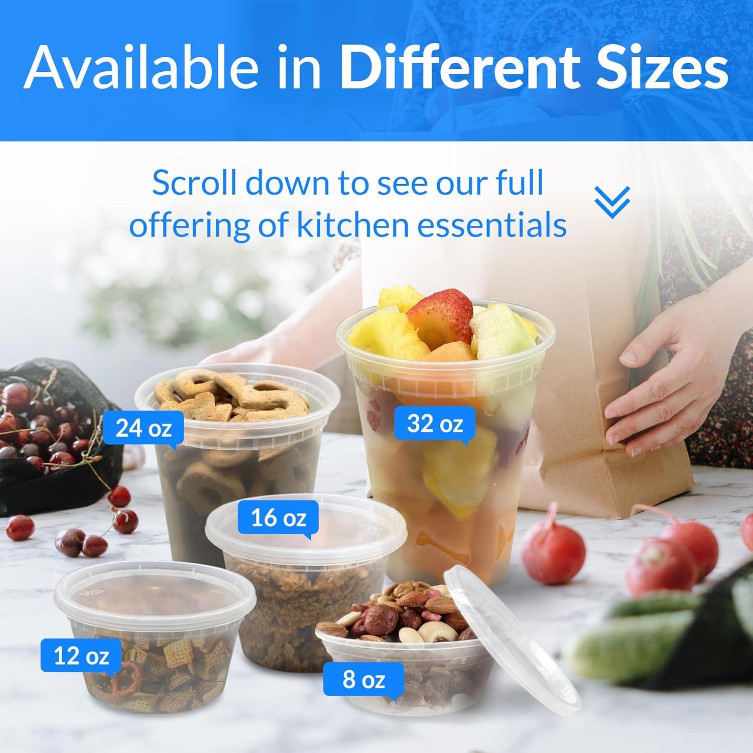 imageReli Deli Containers with Lids 25 Sets 16 oz Plastic Containers with Lids To Go Meal Prep Food Storage BPA Free Plastic amp Disposable Microwave Dishwasher Freezer Safe