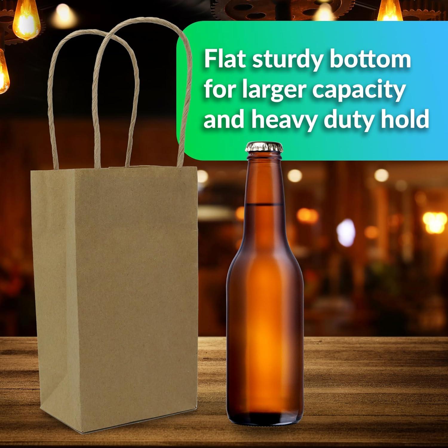 imageReli Small Gift Bags with Handles 55 Pack35x24x625 Brown Paper Gift Bags with Handles Kraft Paper MultiPurpose for Shopping Retail Gifts Takeout DIY Party Favors