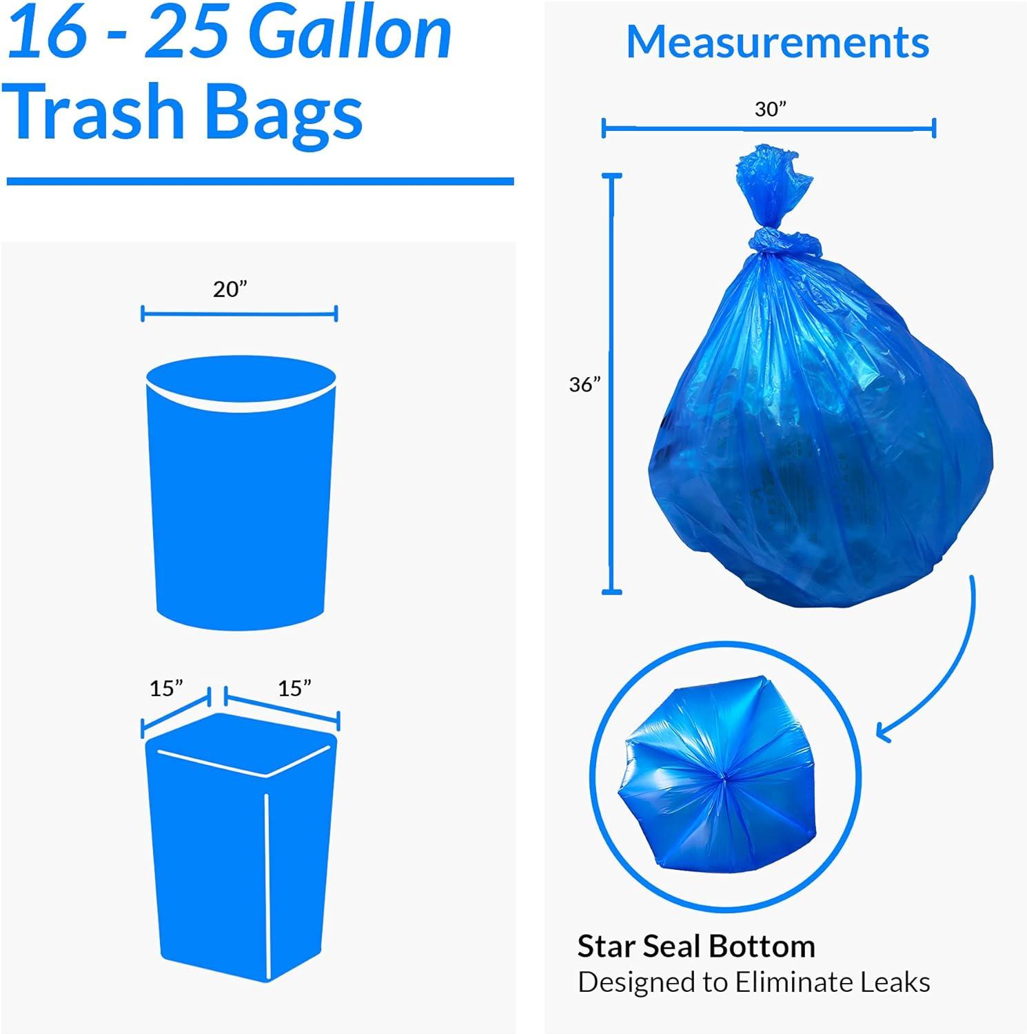 imageReli SuperValue 1625 Gallon Recycling Bags 120 Count Blue Trash Bags