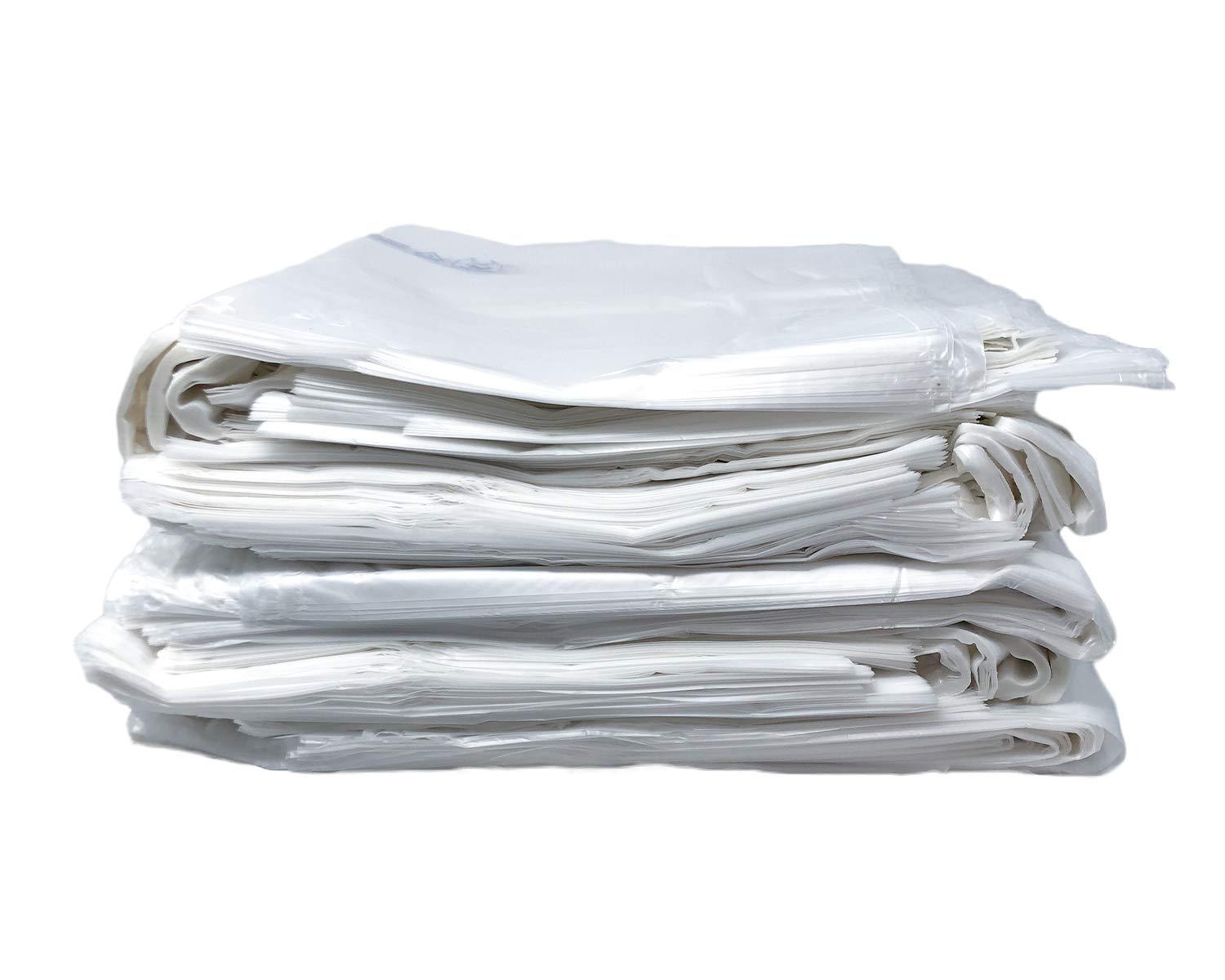 imageReli To Go BagsTake Out Bags 500 Count Bulk Small 16 L x 8 W 1075 H Reusable Plastic Bags with Handles Die Cut Handle Plastic Use for Shopping Business Carry Out Restaurant