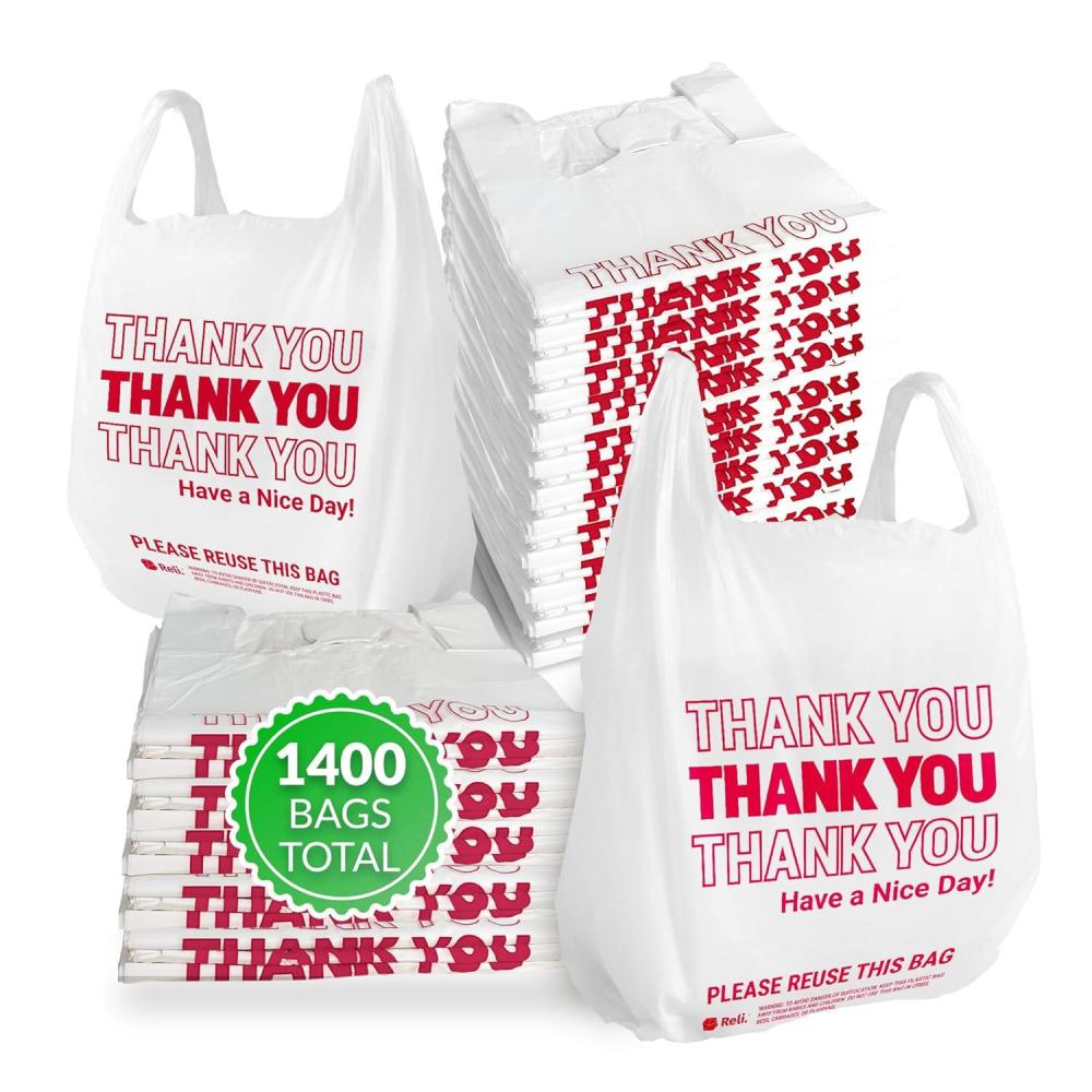 imageReli Thank You TShirt Bags 350 Ct amp Thank You TShirt Bags 1050ct