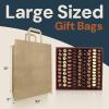 Reli. 10x5x13 in. Brown Paper Bags with Handles | 110 Pack | Kraft Paper Shopping Bags with Flat Handles Bulk | Ideal for Gifts, Retail, Shopping, Merchandise, Take Out/To Go, Party, Crafts