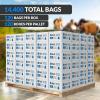Reli. 33 Gallon Recycling Bags | Heavy Duty | 14,400 Total | 120 Bags/Case, 120 Cases/Pallet | Made in USA | Blue