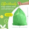 Reli. 4 Gallon Trash Bags Drawstring (100 Count) | Citrus Scented Small Trash Bags for Bathroom Can | 2 Gal – 3 Gallon – 4 Gal Small Trashcan Liners (Green)