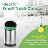 Reli. 4 Gallon Trash Bags Drawstring (100 Count) | Citrus Scented Small Trash Bags for Bathroom Can | 2 Gal – 3 Gallon – 4 Gal Small Trashcan Liners (Green)