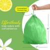 Reli. 4 Gallon Trash Bags Drawstring (200 Count Bulk) | Citrus Scented Small Trash Bags | Garbage Liners for Bathroom Can | 2 Gal – 3 Gallon – 4 Gal Small Can Liners (Green)