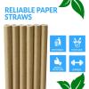 Reli. 400 Pack Paper Straws (Kraft Brown) | Paper Straws for Drinking – Disposable, Biodegradable/Eco-Friendly | Use for Crafts, Party Decoration Supplies, Restaurants, Juice (Brown)