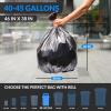 Reli. 40-45 Gallon Trash Bags | Heavy Duty | 10,125 Total | 125 Bags/Case, 81 Cases/Pallet | Made in USA | Black