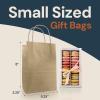 Reli. 5.25×3.25×8 in. Small Paper Bags with Handles | 110 Pack | Kraft Brown Paper Bags with Twist Handles Bulk | Ideal for Gifts, Retail, Shopping, Merchandise, Crafts