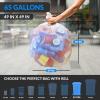 Reli. 65 Gallon Trash Bags | Heavy Duty | 6,480 Total | 120 Bags/Case, 54 Cases/Pallet | Made in USA | Clear