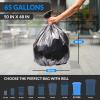 Reli. 65 Gallon Trash Bags | Heavy Duty | 6,480 Total | 60 Bags/Case, 108 Cases/Pallet | Made in USA | Black
