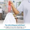 Reli. 8-10 Gallon Trash Bags Drawstring (125 Count) | Small Garbage Bags 10 Gallon, Unscented | Ideal for Bathroom, Office, Home | White Trash Can Liners w/Drawstring