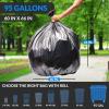 Reli. 95 Gallon Trash Bags Heavy Duty | 68 Trash Bags | Super Sizeable, Black, Garbage for Serious Cleanup