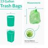 Reli. Biodegradable 13 Gallon Trash Bags | 100 Count | ASTM D6954 | Green | Eco-Friendly | Oxobiodegradable Under Certain Conditions (See Product Description)(100 Count (Pack of 1))