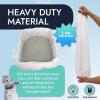 Reli. Cat Litter Box Liners (18 Count), Jumbo | Drawstring Litter Box Liner | Heavy Duty for Cat Pan, Pet Waste | Kitty Poop Bags, Drawstring Handles (White)