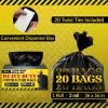 Reli. Contractor Garbage Bags 55 Gallon | 20 Trash Bags | Heavy Duty | Black Contractor