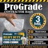 Reli. Contractor Garbage Bags 55 Gallon | 20 Trash Bags | Heavy Duty | Clear Contractor