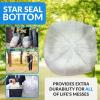 Reli. Easy Grab Trash Bags, 55-60 Gallon (150 Count) (Clear) – Star Seal Super High Density Rolls – Heavy Duty Can Liners, Garbage Bags, Bulk Bags – 50, 55, 60 Gallon Capacity(1 Count (Pack of 150))