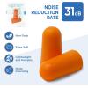 Reli. Foam Ear Plugs (100 Pairs Bulk), Individually Wrapped | 31 dB NRR | Disposable Foam Ear Plugs for Sleeping Noise Cancelling | Blocks Loud Noises for Snoring, Concerts, Travel (Peach)(1 Count (Pack of 100))