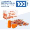 Reli. Foam Ear Plugs (100 Pairs Bulk), Individually Wrapped | 31 dB NRR | Disposable Foam Ear Plugs for Sleeping Noise Cancelling | Blocks Loud Noises for Snoring, Concerts, Travel (Peach)(1 Count (Pack of 100))