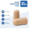 Reli. Foam Ear Plugs (120 Pairs Bulk) 31 dB NRR | Disposable Foam Ear Plugs for Sleeping Noise Cancelling | Blocks Loud Snoring, Concerts, Travel, Noise Reduction (Peach)