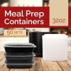 Reli. Meal Prep Containers (50 Pack, 32 oz.) | 1 Compartment Food Containers with Lids | Microwavable Freezer Dishwasher Safe – Bento Box(32oz)