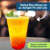 Reli. Plastic Cups 16 oz (270 Pack) | Clear Plastic Cups Disposable | PET Clear Disposable Bulk | 16oz PET Drinking Containers for Party, Iced Coffee, Cold Drinks, Smoothies, To Go