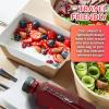 Reli. Plastic Juice Bottles [15 Pack] [12 oz] Square Plastic Juice Bottles with Caps & Sticker Labels | Clear, Empty for Juicing 12oz | Disposable, Reusable Containers for Juicing, Smoothies