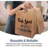 Reli. Reusable Thank You Bags | 250 Pack, 2 Mil | Brown/Kraft Shopping Bags Plastic | 12″ L x 6.75″ W x 14″ H | Ideal for Groceries, Retail, Food Take Out/To Go, Small Business(Medium)