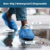 Reli. Shoe Covers, Disposable | 50 Pack (25 Pairs) – One Size Fits All | Non Slip, Disposable Shoe Covers for Indoors | Disposable Booties Shoe Protector – Waterproof, Plastic Single Use | Blue