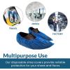 Reli. Shoe Covers, Disposable | 50 Pack (25 Pairs) – One Size Fits All | Non Slip, Disposable Shoe Covers for Indoors | Disposable Booties Shoe Protector – Waterproof, Plastic Single Use | Blue