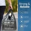 Reli. Thank You Plastic Bags | 300 Pack | (11.5″ x 6.5″ x 21″), Black | Plastic Bags with Handles | Ideal for Grocery, Shopping, Food Take Out, Restaurants, Small Business