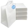 Reli. 110 Pack | 10”x5”x13” | White Paper Bags w/Handles | Ideal for Gifts, Shopping Bags, Retail/Merchandise, Grocery, To Go/Take Out with Flat Handles