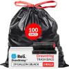 Reli. 2-4 Gallon Trash Bags Drawstring | 250 Count | 18″x 20″ | Small Garbage Bags 4 Gallon – Drawstring Handles | White Trash Can Liners 2 Gal – 3Gal – 4Gal | Small Bin Liners, Office(1 Count (Pack of 100))