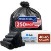 Reli. 40 to 45 Gallon Trash Bags Heavy Duty | 250 Trash Bags | Super Sizeable, Black, Garbage for Serious Cleanup