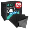 Reli. Black Dental Bibs (150 Pack) | 13″x18″ Dental Bibs Disposable for Patients, Dentists | 3-Ply Waterproof, Disposable Sheets for Medical Tray Cover, Nail Mat, Tattoo Shop