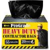 Reli. Contractor Garbage Bags 55 Gallon | 20 Trash Bags | Heavy Duty | Black Contractor