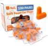 Reli. Foam Ear Plugs (100 Pairs Bulk), Individually Wrapped | 31 dB NRR | Disposable Foam Ear Plugs for Sleeping Noise Cancelling | Blocks Loud Noises for Snoring, Concerts, Travel (Peach)(1 Count (Pack of 100))