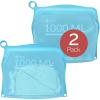 Reli. Reusable Silicone Bags (2 Pack) | Sandwich (1000 ml), Aqua | Silicone Bags for Food Storage | Reusable Food Storage for Meal Prep | Leak-Proof, Dishwasher/Freezer Safe