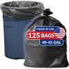 Reli. SuperValue 40-45 Gallon Trash Bags | 125 Count | Made in USA | Heavy Duty | Black Multi-Use Garbage Bags(1 Count (Pack of 125))