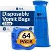 Reli. Vomit Bags Disposable (64 Pack) Barf Bags Disposable, 1000ml | Throw Up, Emesis, Puke, Nausea | Use for Car, Barf, Adults, Kids (Blue)