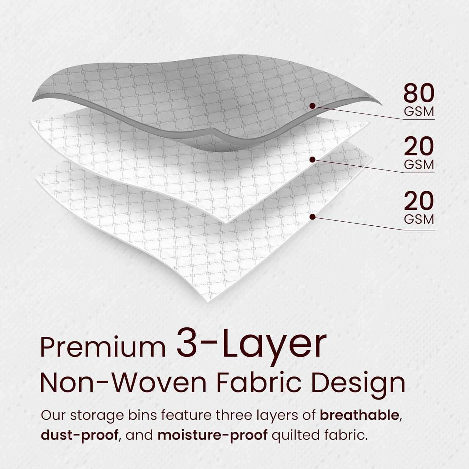 imageReli 60L Clothes Storage Bags 6 Pack Foldable Closet Organizers amp Closet Storage Containers Foldable Bins with Lids Handles Large Clothing Bags for Towels Toys Blankets Grey6