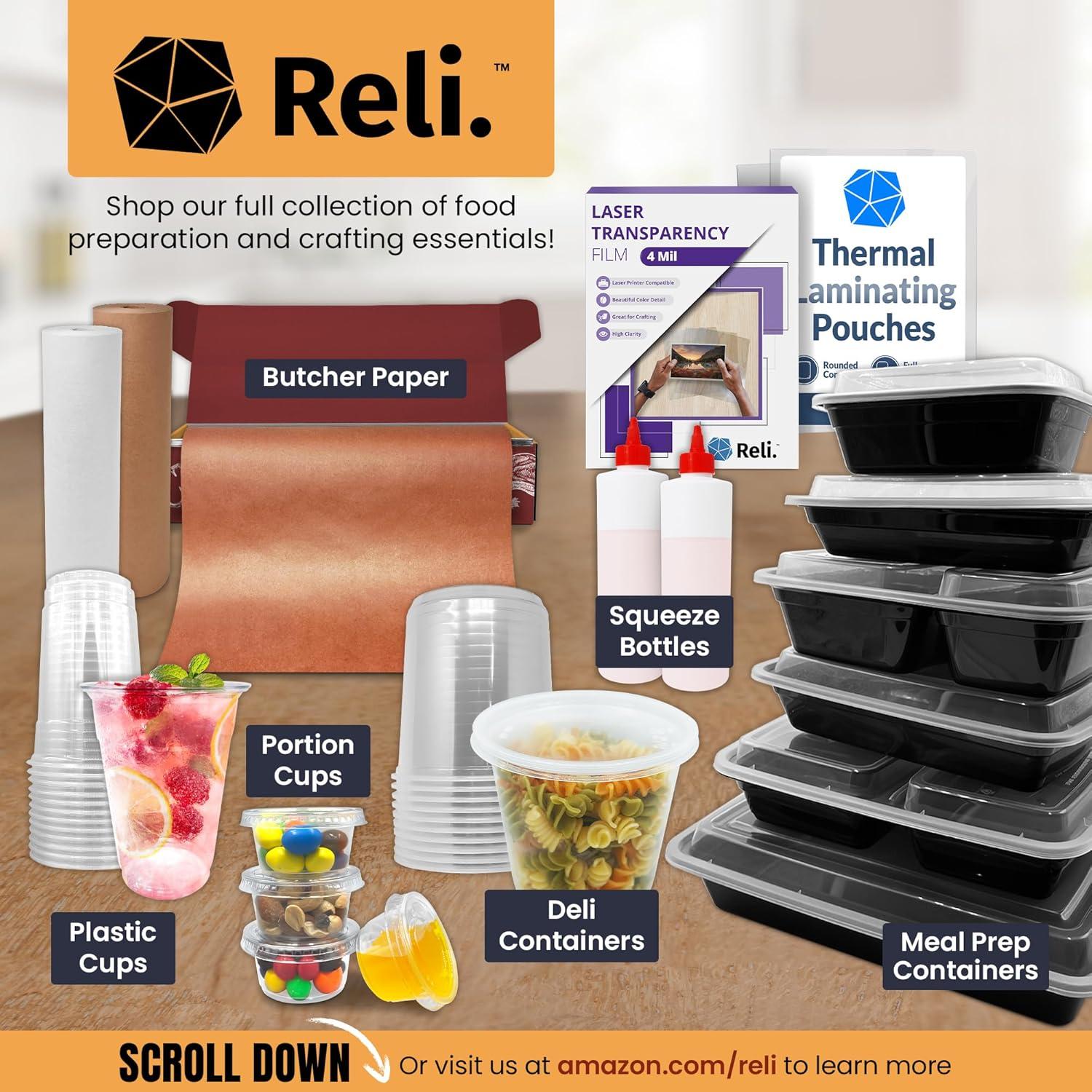 imageReli Butcher Paper Roll 18 Inch x 350 4200 Butcher Paper Roll Made in USA For Smoker Sublimation White FoodGrade Unwaxed