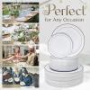 Reli. 120 Pcs Plastic Plates Disposable Combo | White, Silver Rim | 10.25″ Dinner Size (60 Pcs) & 7.5″ Dessert Size (60 Pcs) Heavy Duty Fancy Plates for Party, Wedding | Hard Plastic(10.25″ & 7.5″)